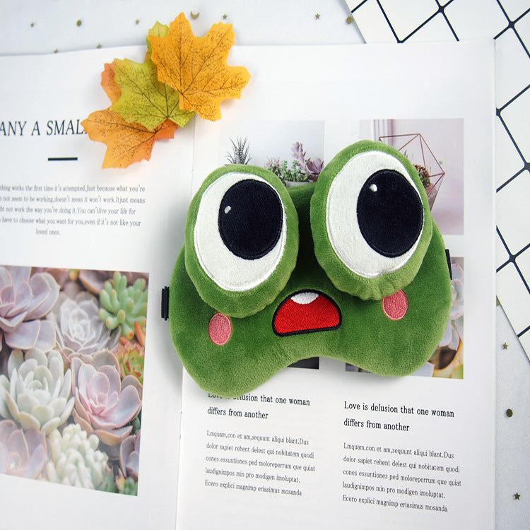 Cute Plush Sleeping Mask with Eye Patches for Relaxation