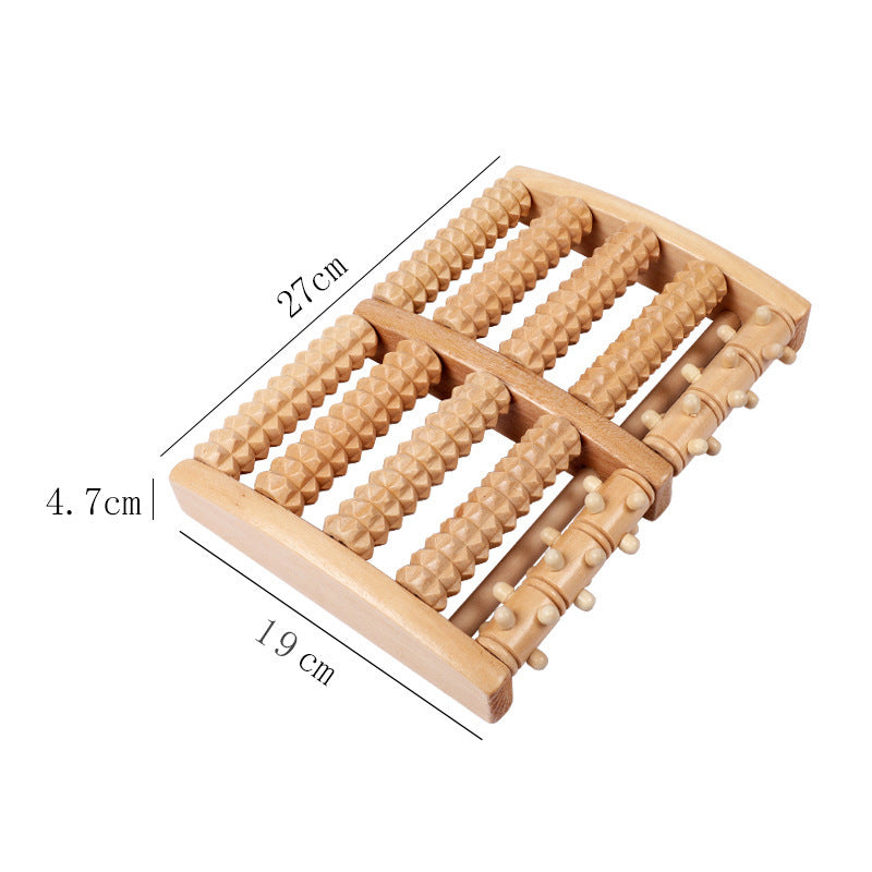 Wooden Large Roller Foot Massage Tool with Engraving