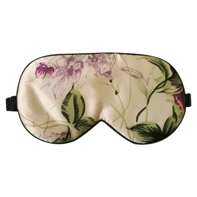 Silk Sleeping Mask with Porcelain Pattern Eye Cover