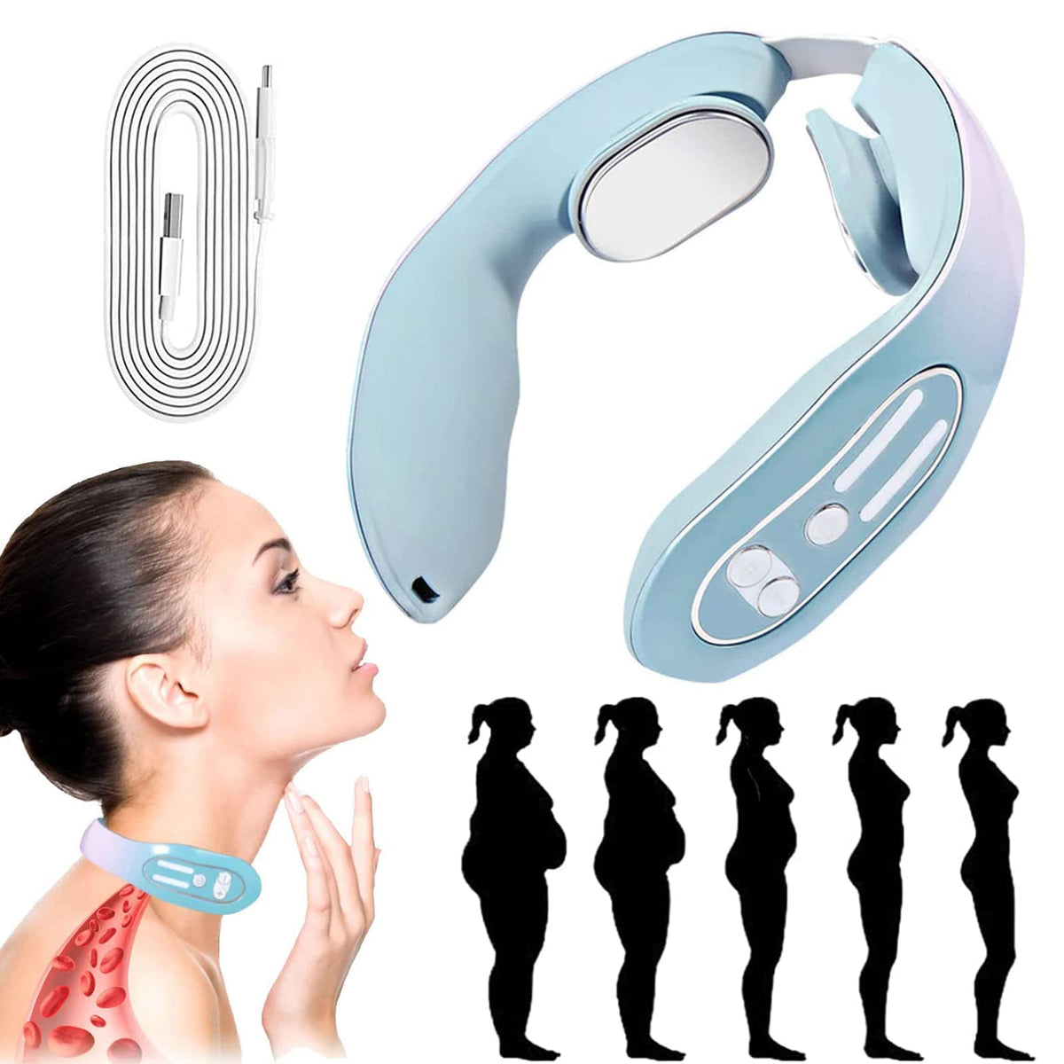 Nubudoz EMS Neck Acupoints Lymphvity Massager Device Lympha