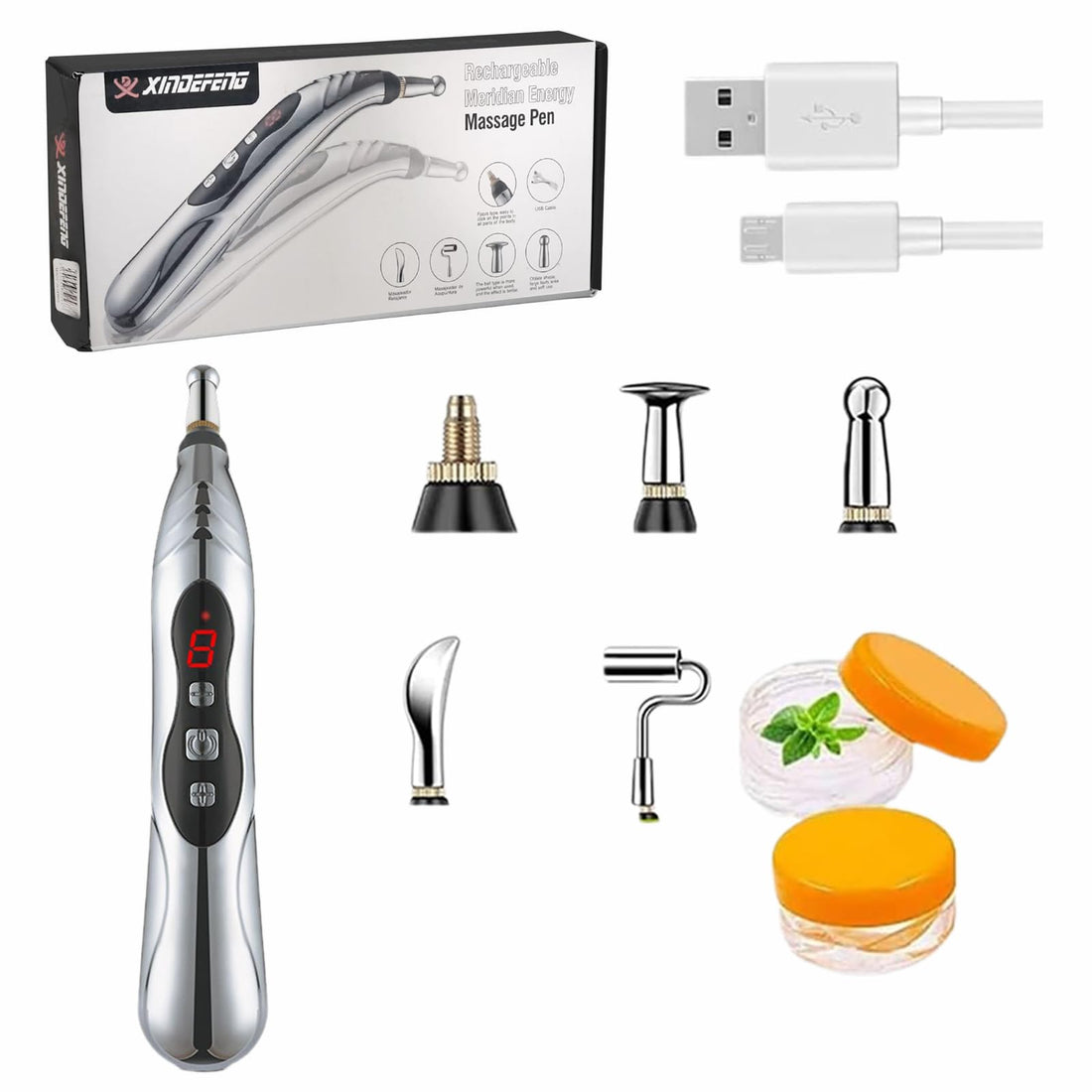 Acupuncture Pen 9 Intensity Levels 5-in-1 Electronic Acupuncture Pen 