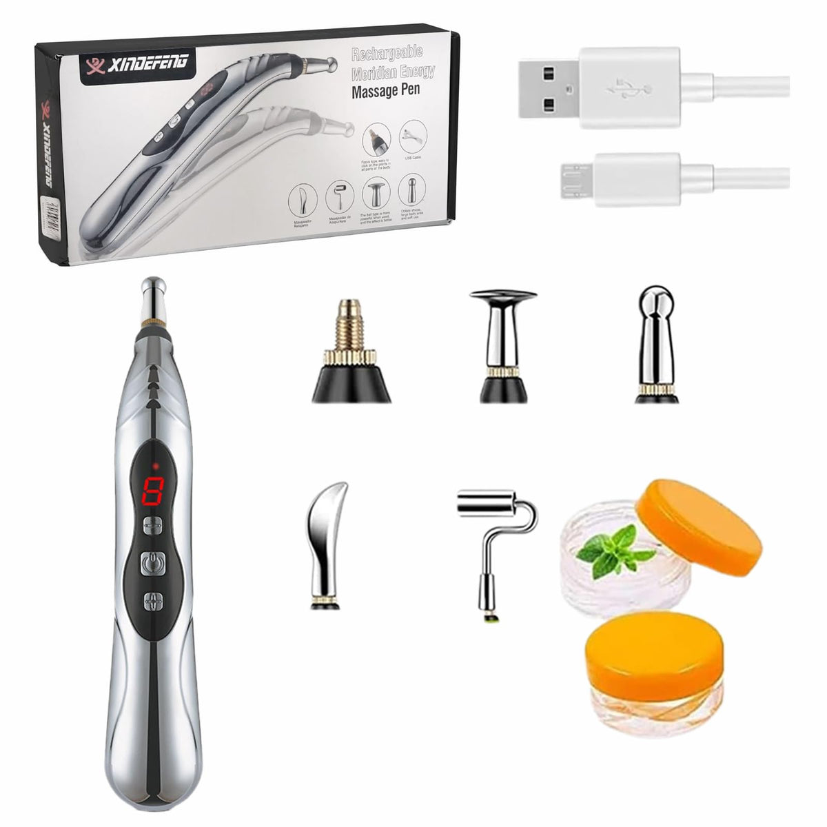 Acupuncture Pen 9 Intensity Levels 5-in-1 Electronic Acupuncture Pen 