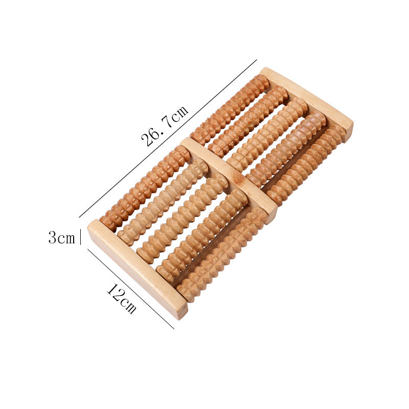 Wooden Large Roller Foot Massage Tool with Engraving