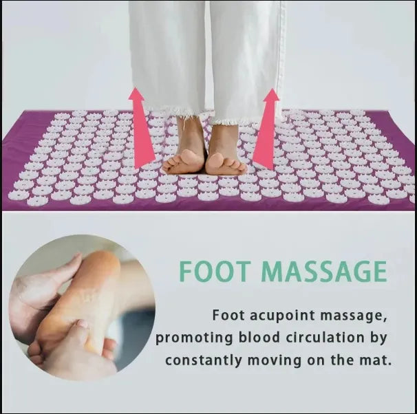 Yoga Acupressure Mat &amp; Pillow Set