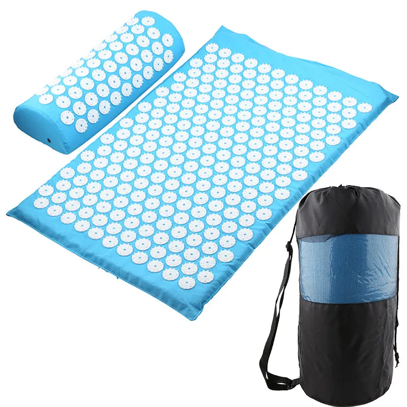Yoga Acupressure Mat &amp; Pillow Set