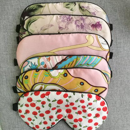 Silk Sleeping Mask with Porcelain Pattern Eye Cover