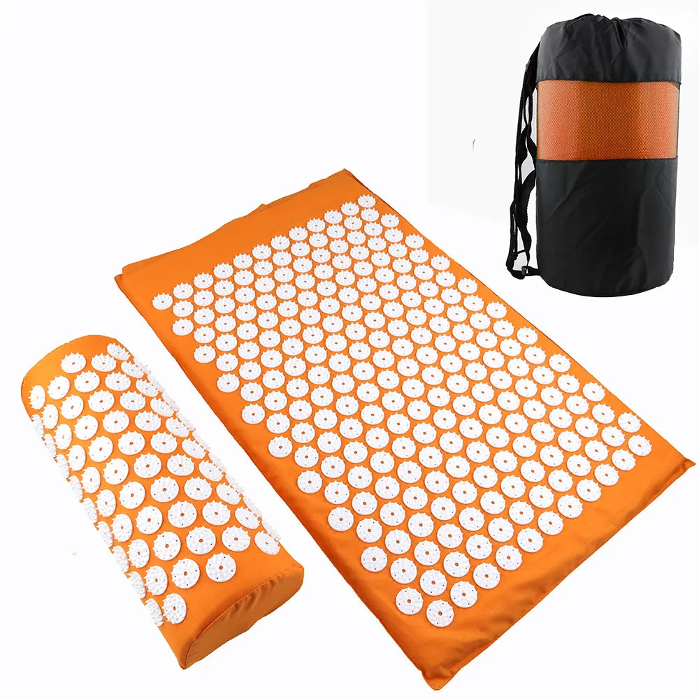 Yoga Acupressure Mat &amp; Pillow Set