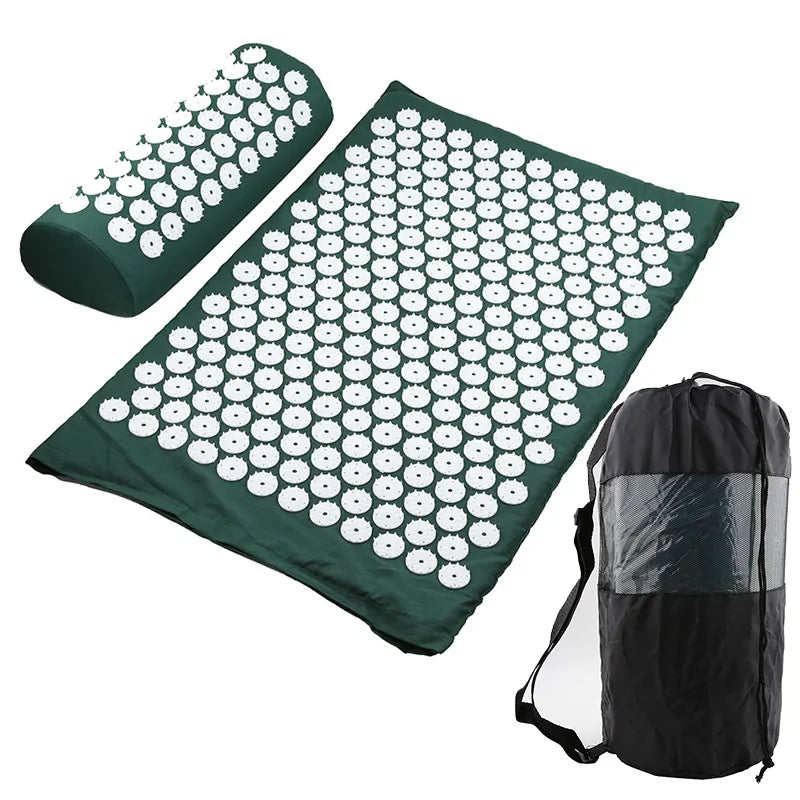 Yoga Acupressure Mat &amp; Pillow Set