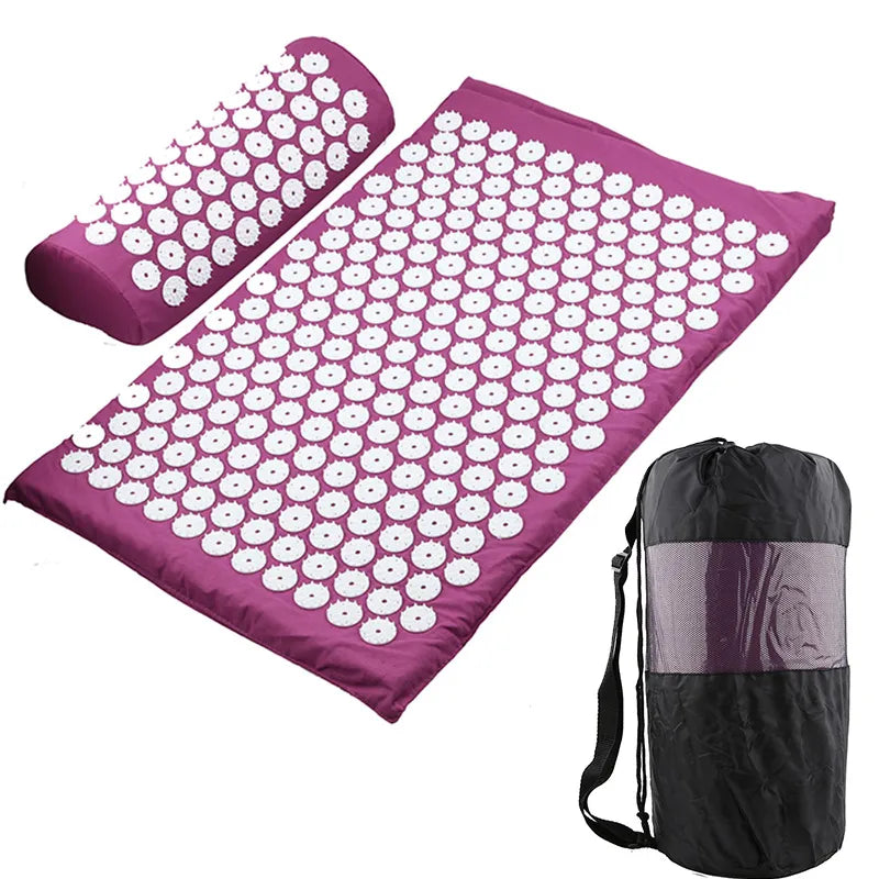 Yoga Acupressure Mat &amp; Pillow Set