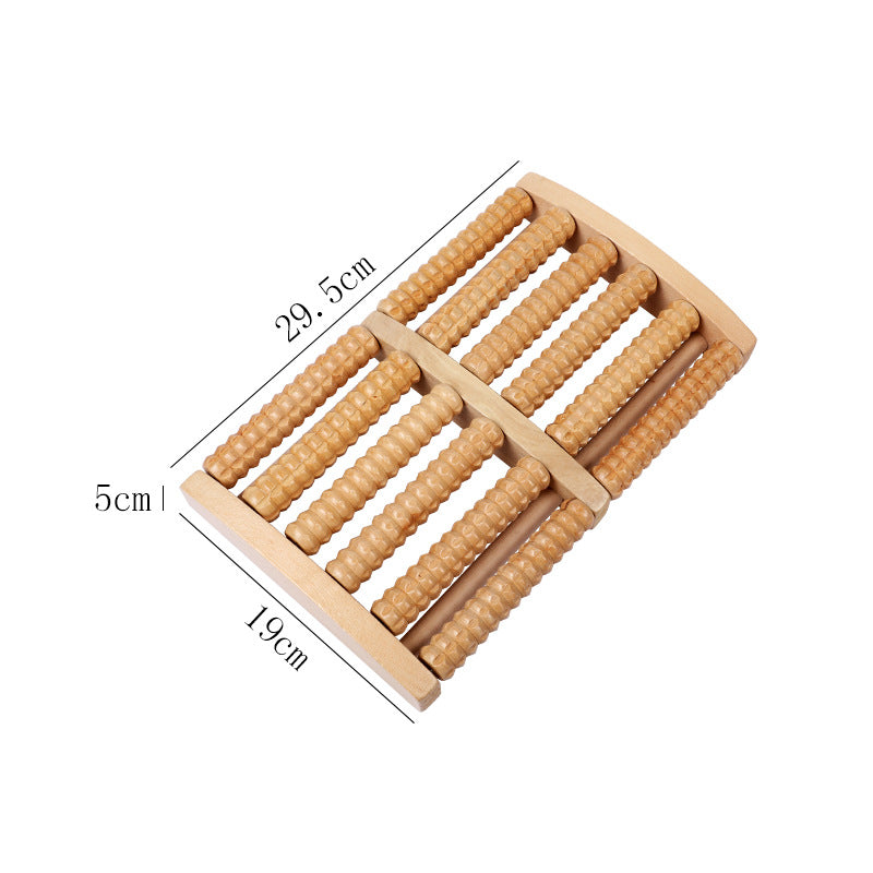 Wooden Large Roller Foot Massage Tool with Engraving