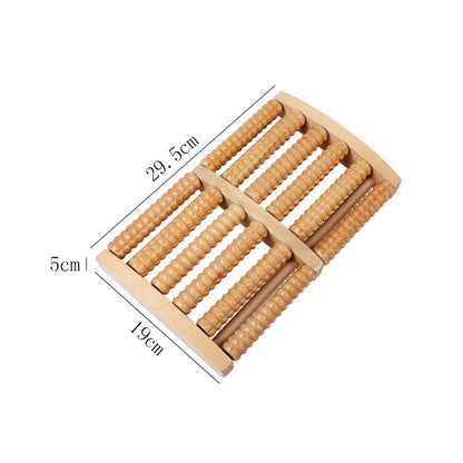 Wooden Large Roller Foot Massage Tool with Engraving
