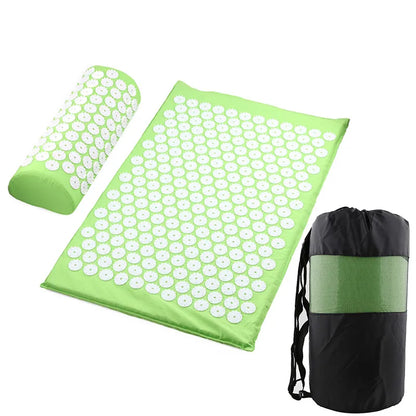 Yoga Acupressure Mat &amp; Pillow Set
