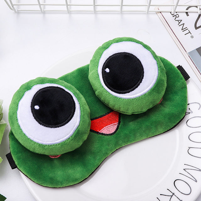 Cute Plush Sleeping Mask with Eye Patches for Relaxation