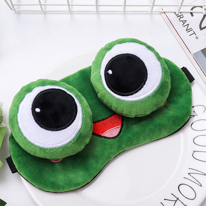 Cute Plush Sleeping Mask with Eye Patches for Relaxation